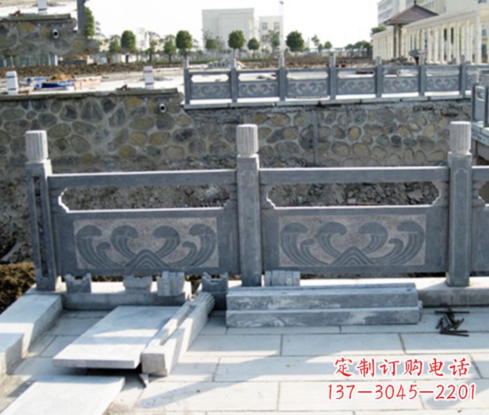 仙桃园林景观大理石栏板石雕 (11)