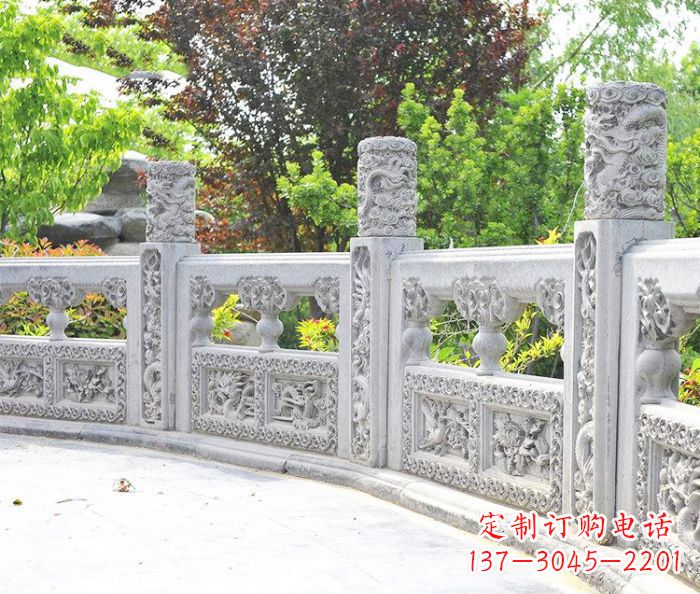 仙桃园林景观大理石栏板石雕 (9)