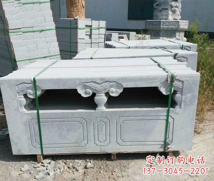 仙桃园林景观大理石栏板石雕 (13)