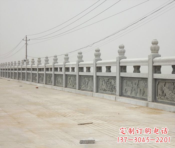 仙桃园林景观仿古石雕栏板_2