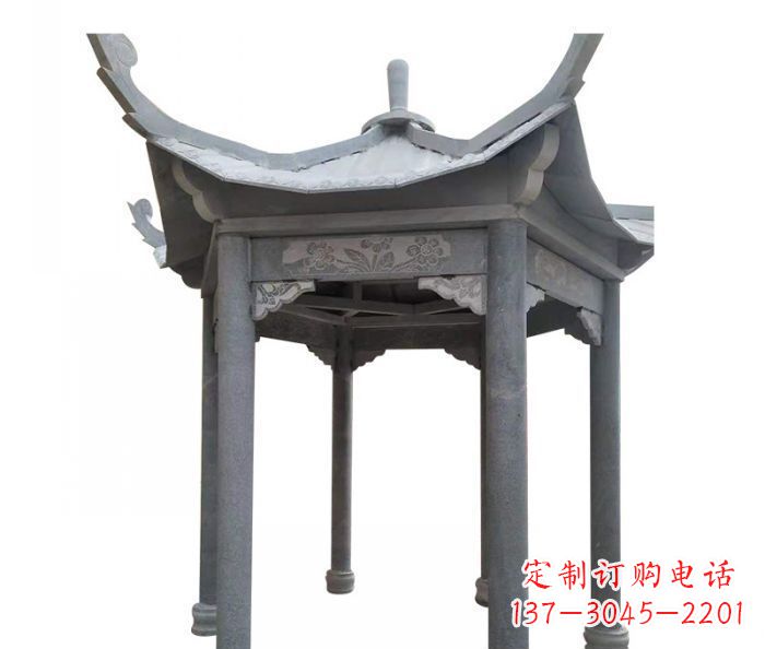 仙桃园林景观仿古石雕凉亭 (3)
