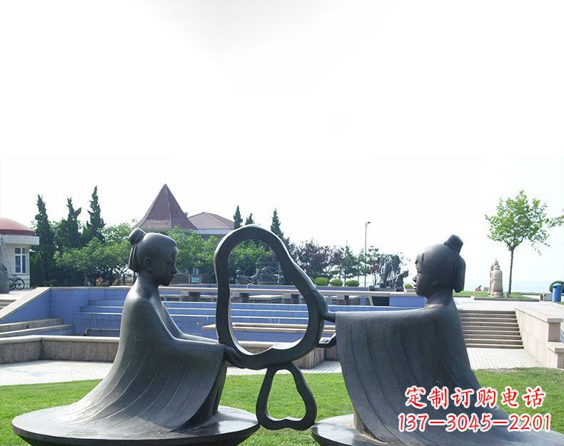 仙桃园林铸铜孔融让梨雕塑