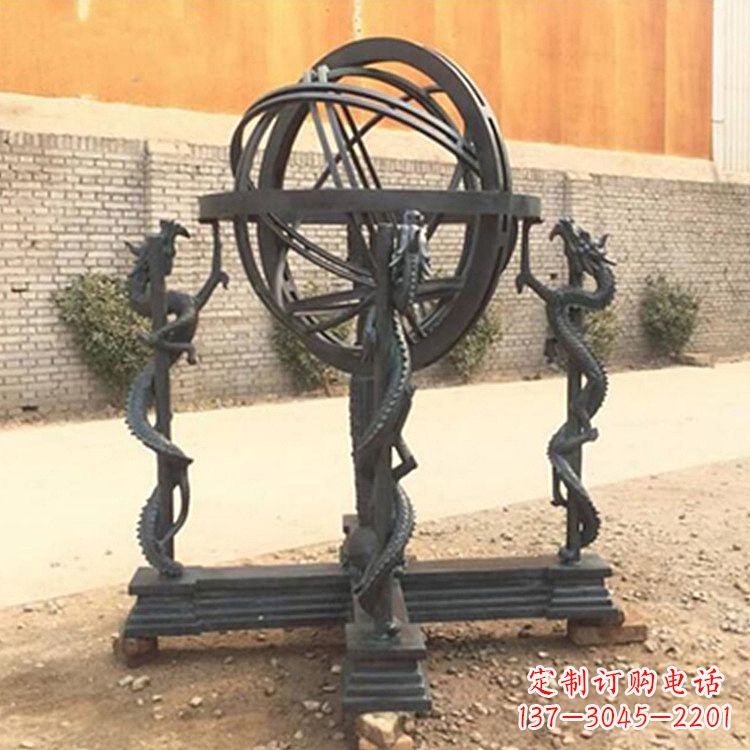 仙桃张衡天体仪浑天仪雕塑摆件