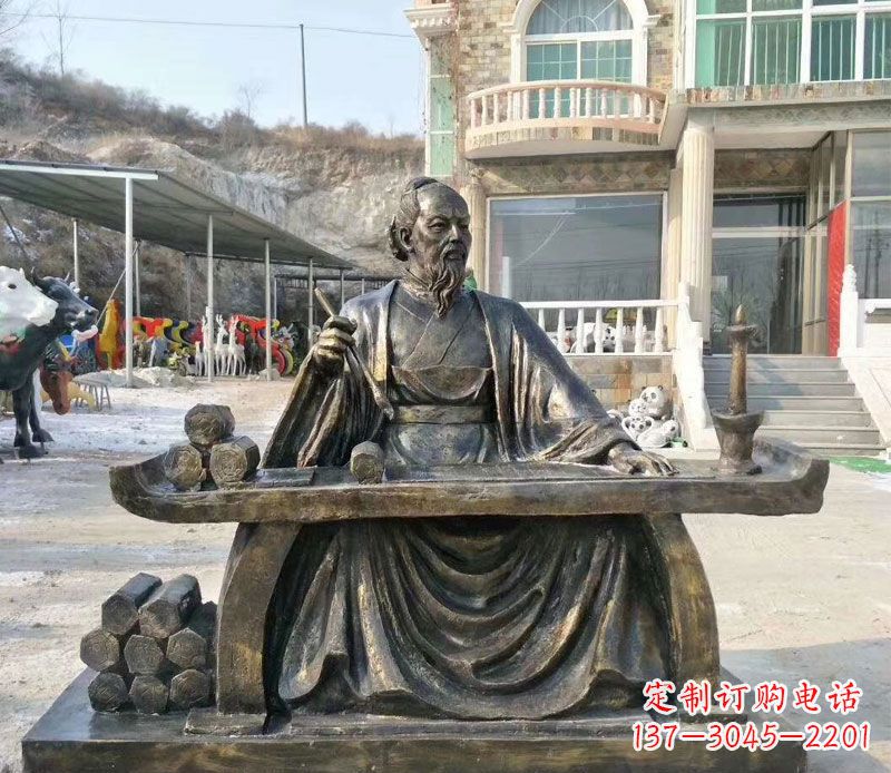 仙桃张仲景铜公园雕