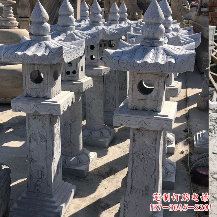 仙桃中式汉代石雕灯笼