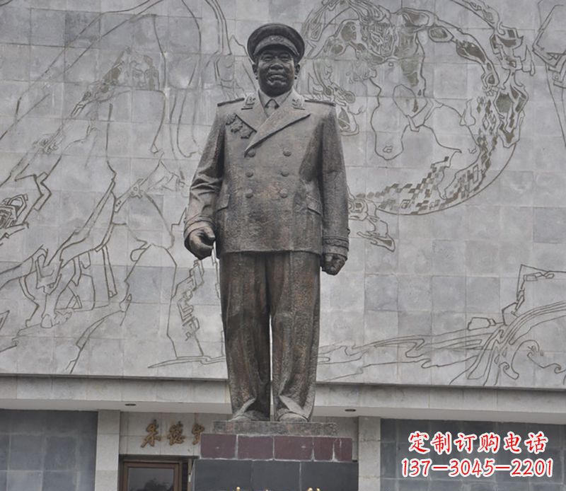 仙桃朱德人物铜雕