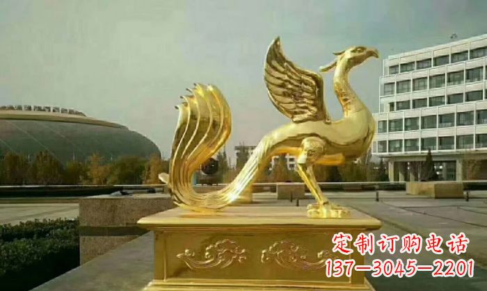 仙桃朱雀铜雕