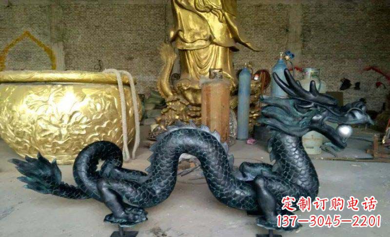 仙桃铸铜双龙戏珠广场铜雕